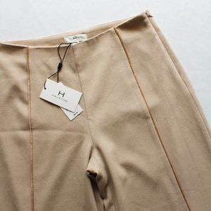 H by Halston Wide Leg Pants in Champagne with Eyelash Fringe Detail Size 6 NEW